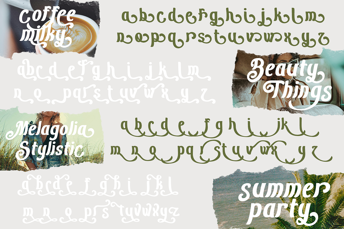 Melagolia Retro Script, a Script Font by madeDeduk (Photo 7 of 10)