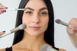 Professional makeup visage model female face brush, a Person Photo by Photo Drive Studio