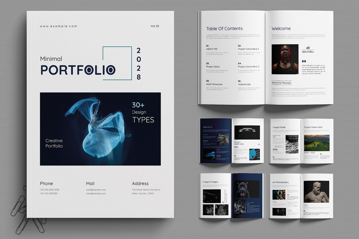 Minimal Portfolio Layout, a Brochure Template by MightyDesign (Photo 1 of 6)