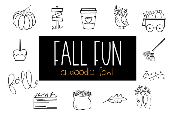 Fall Fun - A Doodles Font preview 7