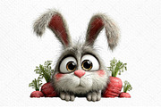 Quirky Easter Bunny Clipart Png, an Illustration by Craft Nest (Thumbnail 10 of 11)