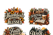 Fall Christian PNG Bundle 24 pics, a Decorative Illustration by ElDesignState (Thumbnail 22 of 33)