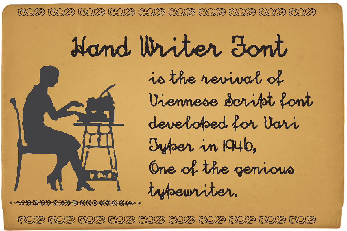 Hand Writer Retro Font, a Serif Font by Jadugar Design Studio (Photo 2 of 8)