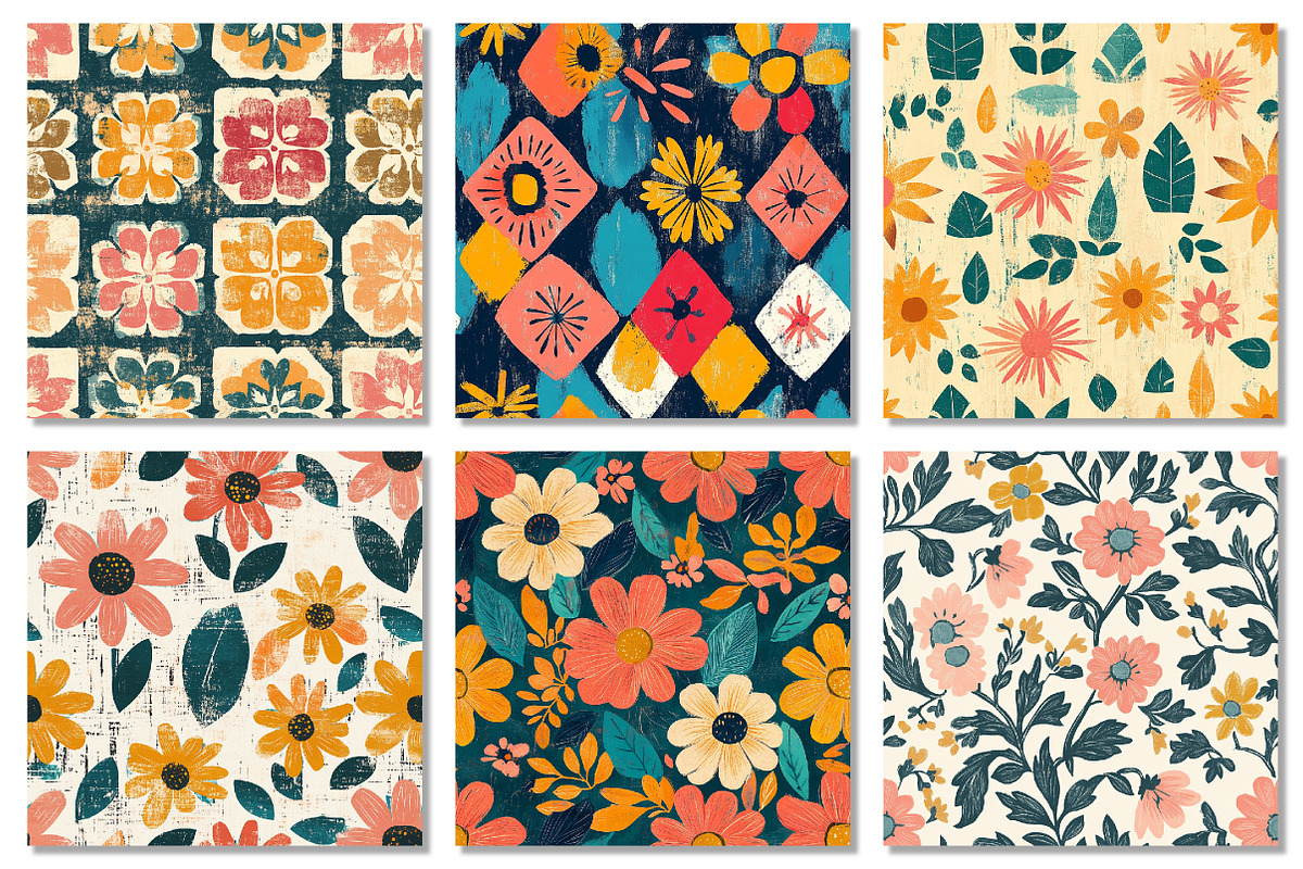 Boho Seamless Digital Papers, a Texture Graphic by Dream Creation (Photo 3 of 7)