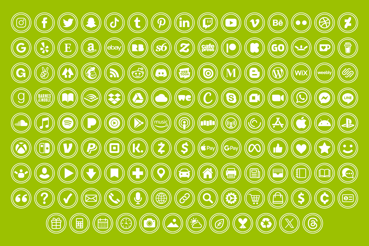 Circle Double Outline Social Icons, an Icon by Running With Foxes (Photo 8 of 8)