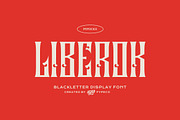 Liberok-Blackletter Display Font, a Blackletter Font by Fype Co. (Thumbnail 1 of 6)