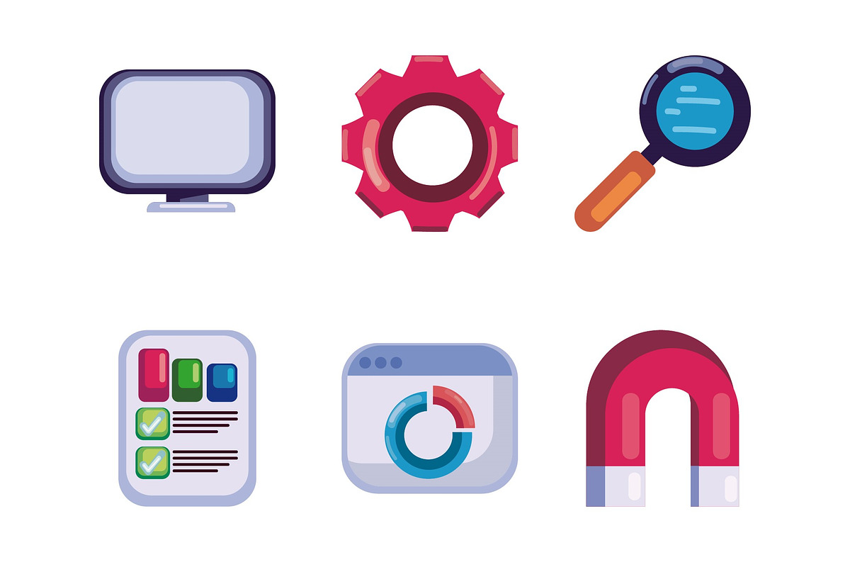 Digital Marketing Illustration Set preview 2