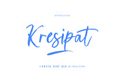 Kresipat Brush, a Handwritten Font by Realtype (Thumbnail 1 of 10)