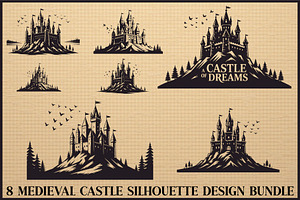 Medieval Castle Bundle, an Illustration by jahid234