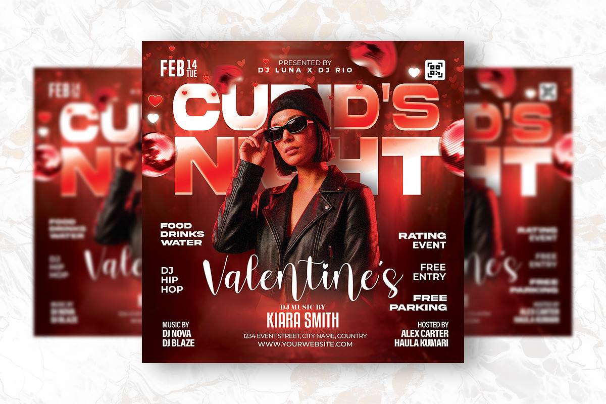 Valentine’s Day Party Flyer Design, a Flyer Template by Shajib Shikder (Photo 2 of 2)