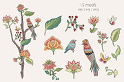 Fleur de Jardin Floral Patterns set, a Pattern Graphic by Elena Dorosh (Thumbnail 8 of 13)