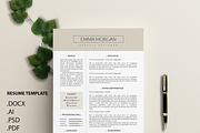 Latte CV / Resume Template / M, a Resume Template by Showy68 Template (Thumbnail 3 of 3)