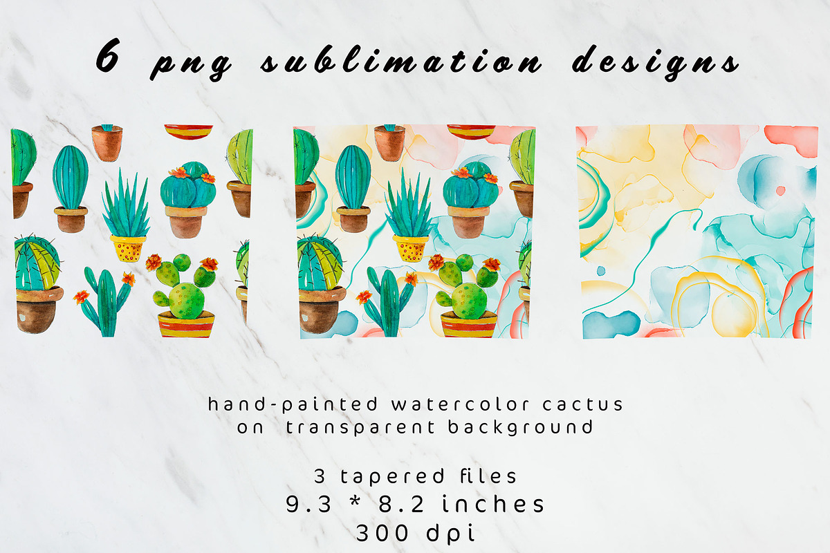 Watercolor cactus 20oz Tumbler, an Object Graphic by AnastasiaWatercolor (Photo 3 of 3)