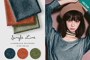 Single line seamless pattern set, a Pattern Graphic by Momosama Studio (Thumbnail 1 of 5)