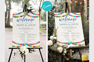 Mexican Wedding Program | CANVA, a Stationery Template by Creative Market