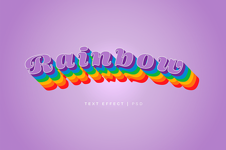 Rainbow Text Effect Mockup, a Layer Style Add-On by Xtrahive