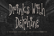 Drinks With Delphine Girly Display, a Handwritten Font by The October Creative (Thumbnail 1 of 8)