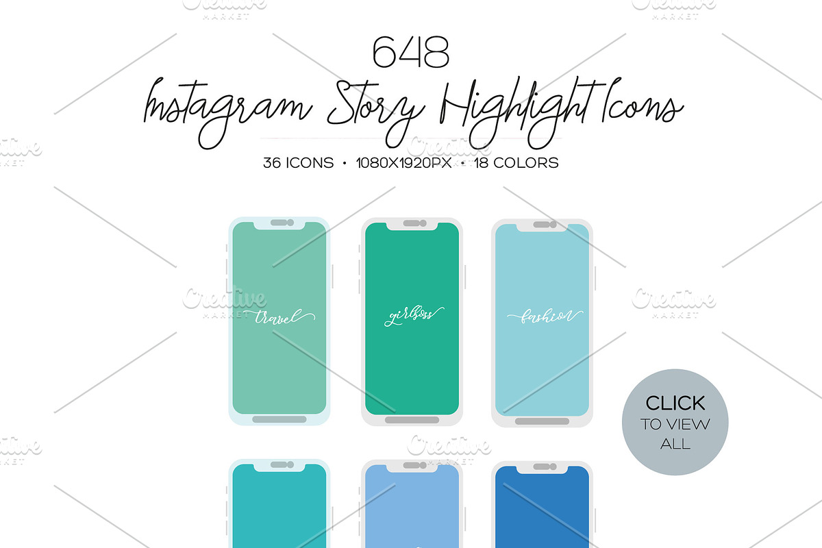 648 Instagram Story Highlight Covers, a Social Media Template by The Brand Pub (Photo 3 of 4)
