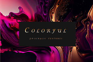 Colorful Acrylic Liquid Textures