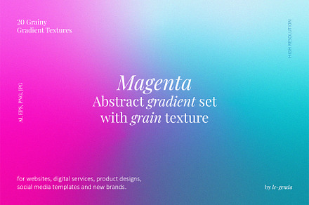 20 Magenta Gradients Set