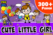 Little Girl ~ Cartoon Character Set, an Education Illustration by The Toon Company (Thumbnail 1 of 7)