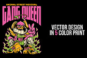 Gang Queen T-Shirt Illustration, an Animal Illustration by badsyxn (Thumbnail 2 of 5)