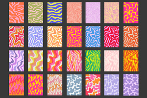 GROOVY PATTERNS. Y2K VECTOR TEXTURES