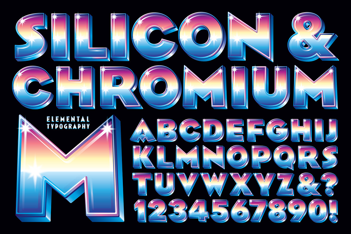 Lettering Design: Silicon & Chromium, an Object Graphic by Mysterylab ...