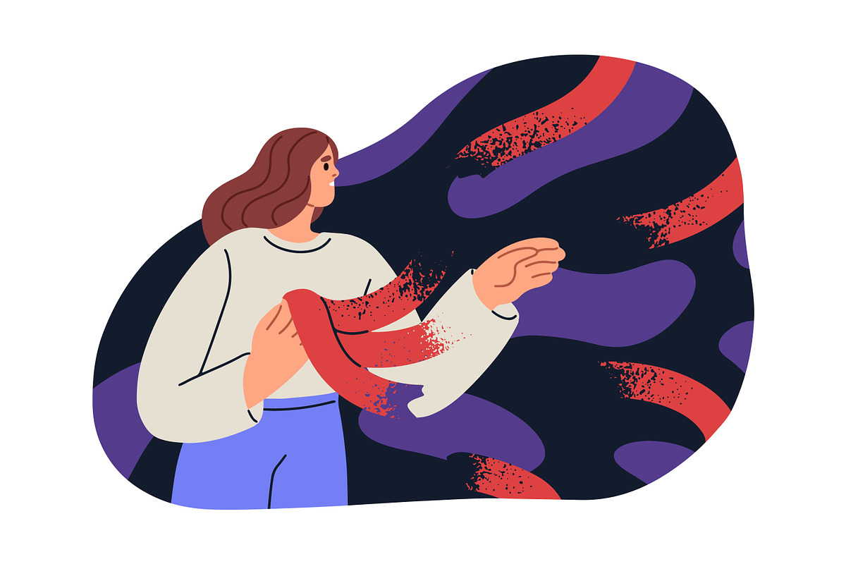 People cut ties, psychology concept, a Person Illustration by Good Studio (Photo 2 of 6)