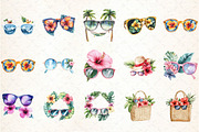 Tropical Summer Beach Glasses Hibisc, an Illustration by DreamCafeArt (Thumbnail 3 of 5)