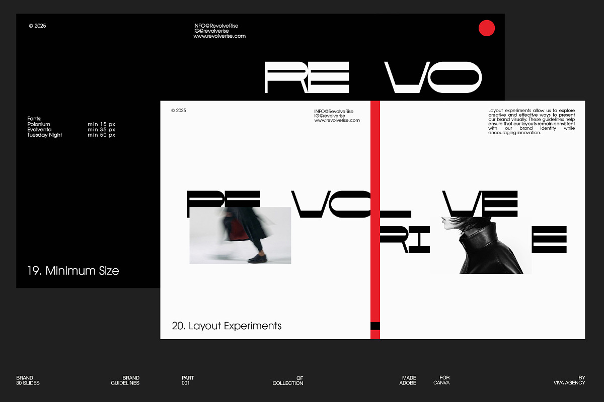 Brand Guidelines RevolveRise, a Presentation Template by Viva Agency (Photo 1 of 9)