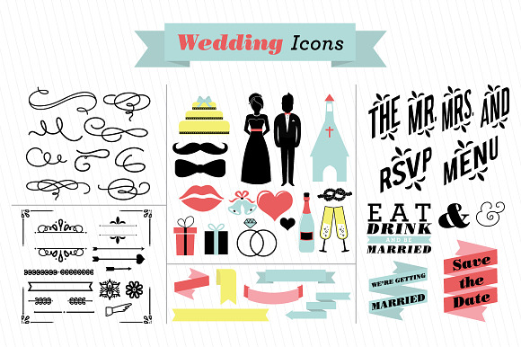 Wedding Vector Icons preview 4