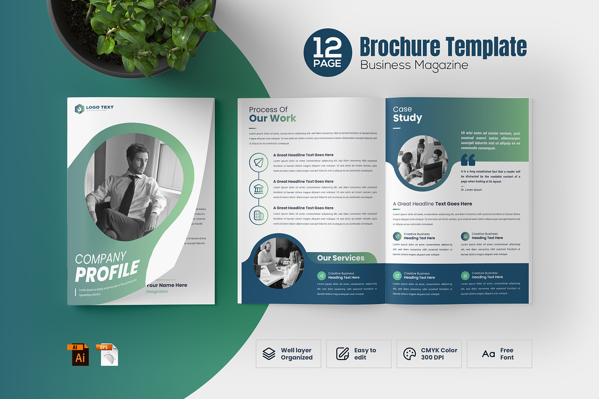 Business Magazine Brochure Template, a Brochure Template by zahidhossainalif (Photo 1 of 7)