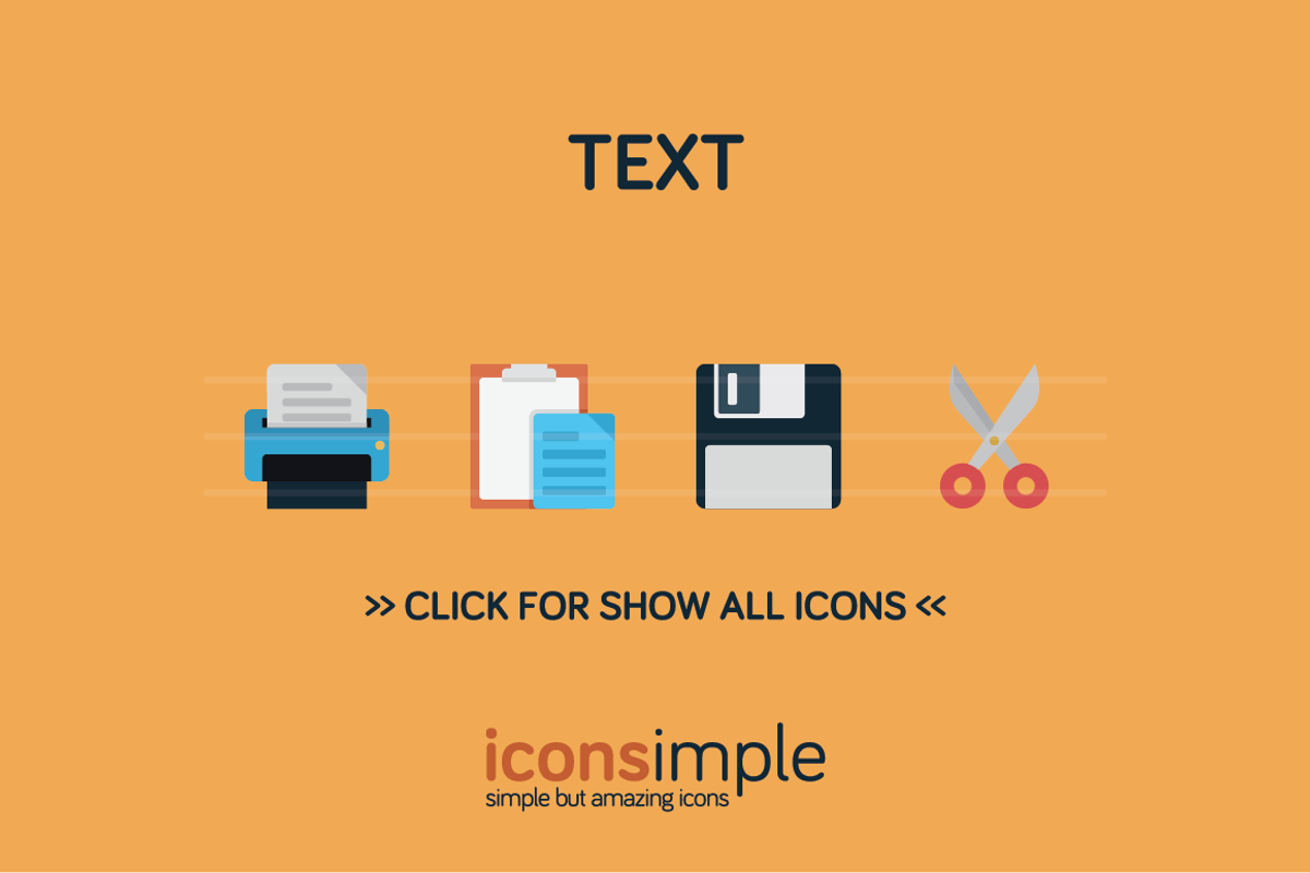 iconsimple: text, an Icon by Pixan Graphics