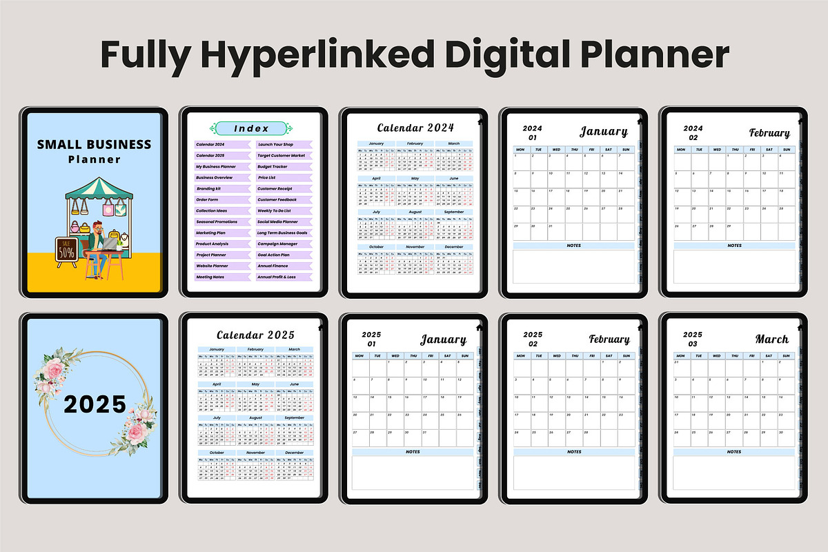Digital small Business Planner Canva, a Design Template by Designmela01 (Photo 3 of 20)