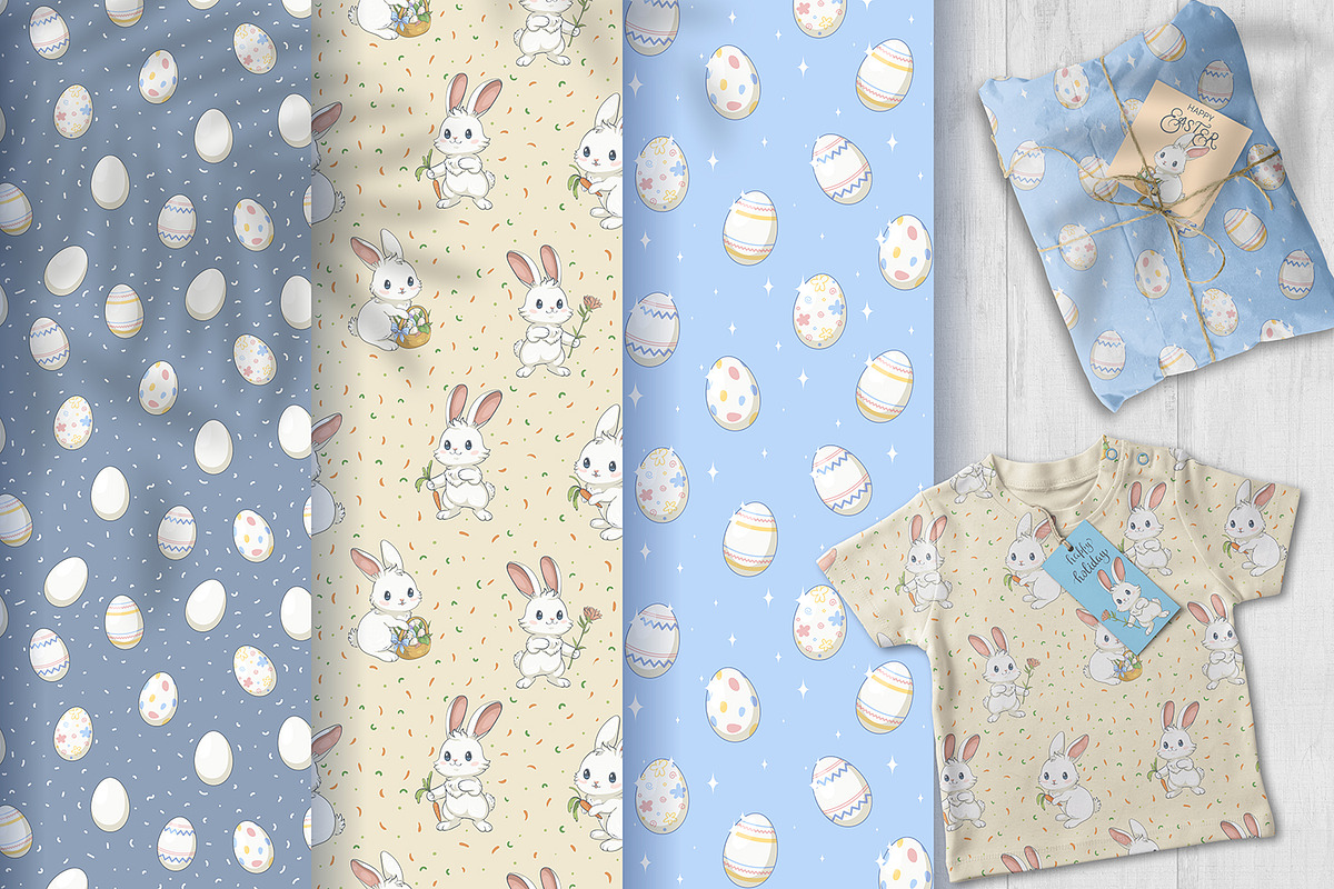Happy Easter. Bunny Patterns, a Pattern Graphic by HmarkaShop (Photo 2 of 4)