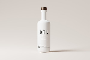 White Matte Bottle Mockups