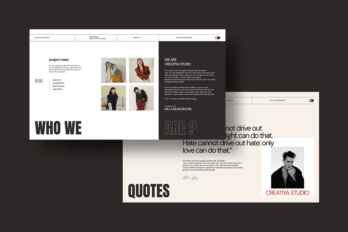 Design Portfolio Presentation, a Presentation Template by Creatiya Type (Photo 2 of 10)