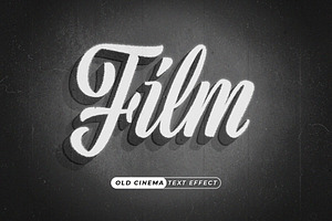 Old Cinema Text Effect, a Layer Style Add-On by studiogstock