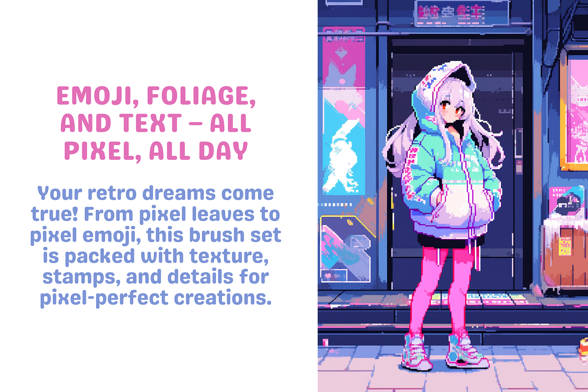 Procreate Perfect Pixel Brushes, a Brush Add-On by Cozy Brushery (Photo 3 of 10)