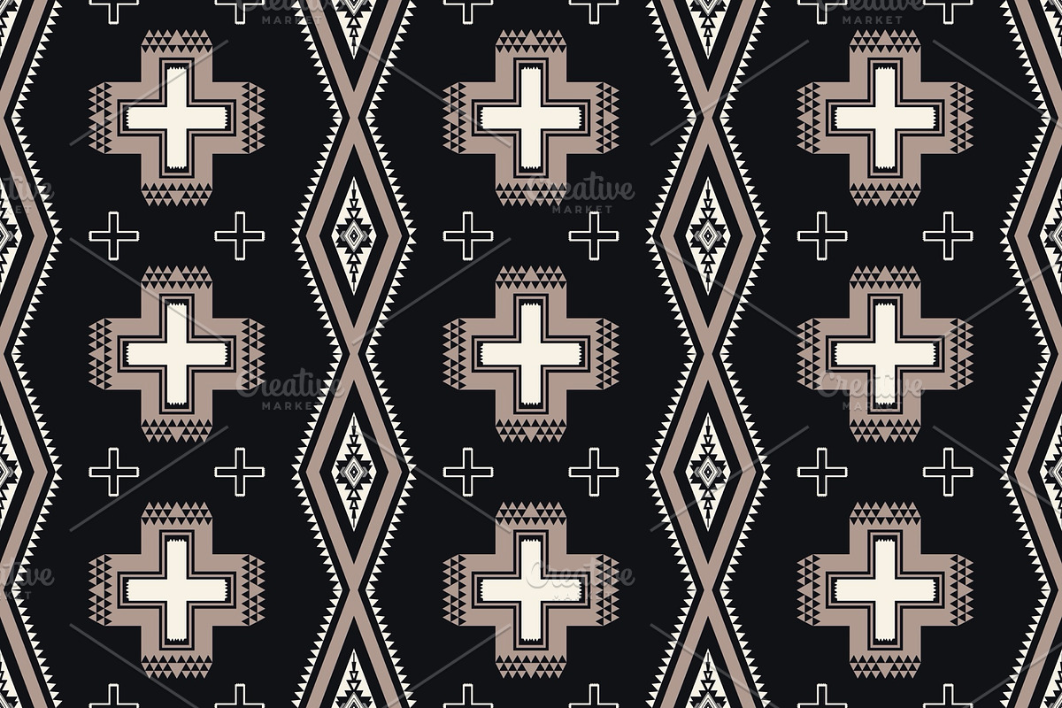 Black Gold Southwest Pattern, a Pattern Graphic by PPEthnicDecorPattern (Photo 1 of 10)
