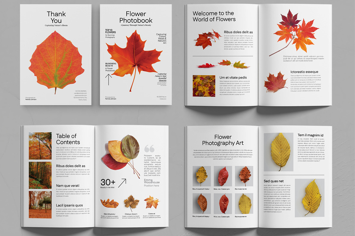 Flower Photobook Template, a Brochure Template by MightyDesign (Photo 2 of 6)