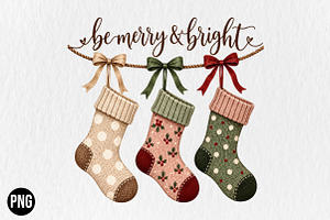 Be Merry and Bright Christmas PNG