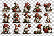 Strawberry Gnome PNG Clipart, a Seasonal Illustration by Nicolle's Colorful Art (Thumbnail 2 of 4)
