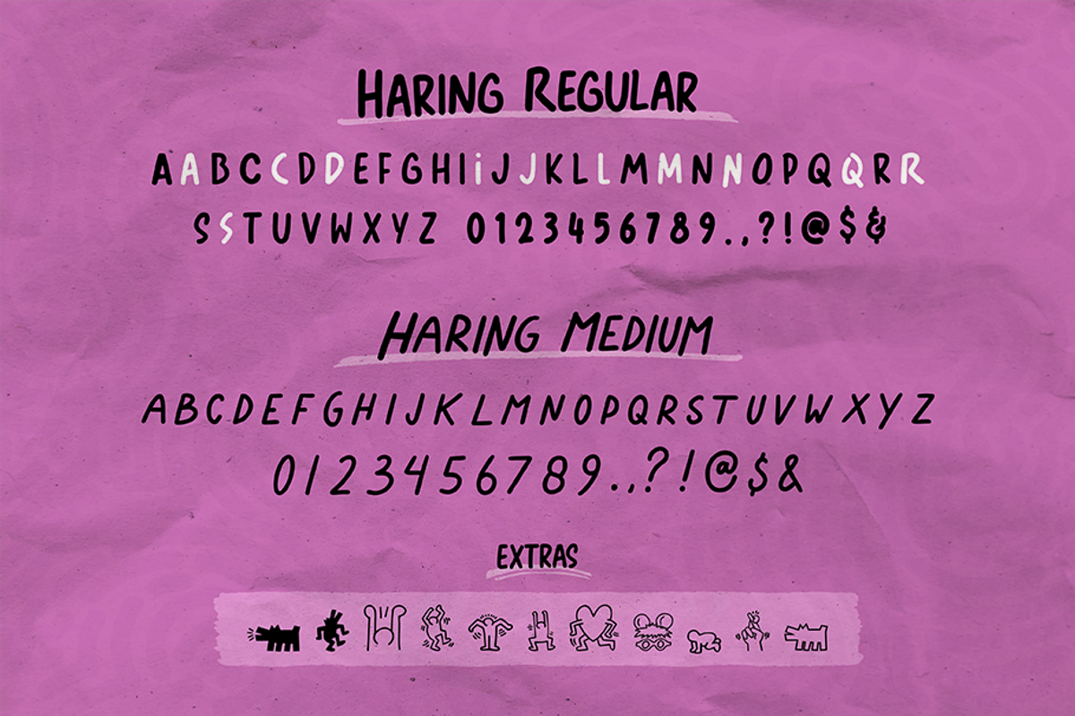Haring Font Family, a Font by Zelly Design Co. (Photo 5 of 6)