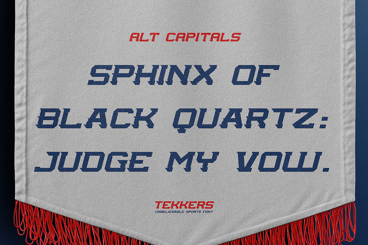 TEKKERS - UNBELIEVABLE SPORTS FONT, a Slab Serif Font by Alphabet Agency (Photo 3 of 8)