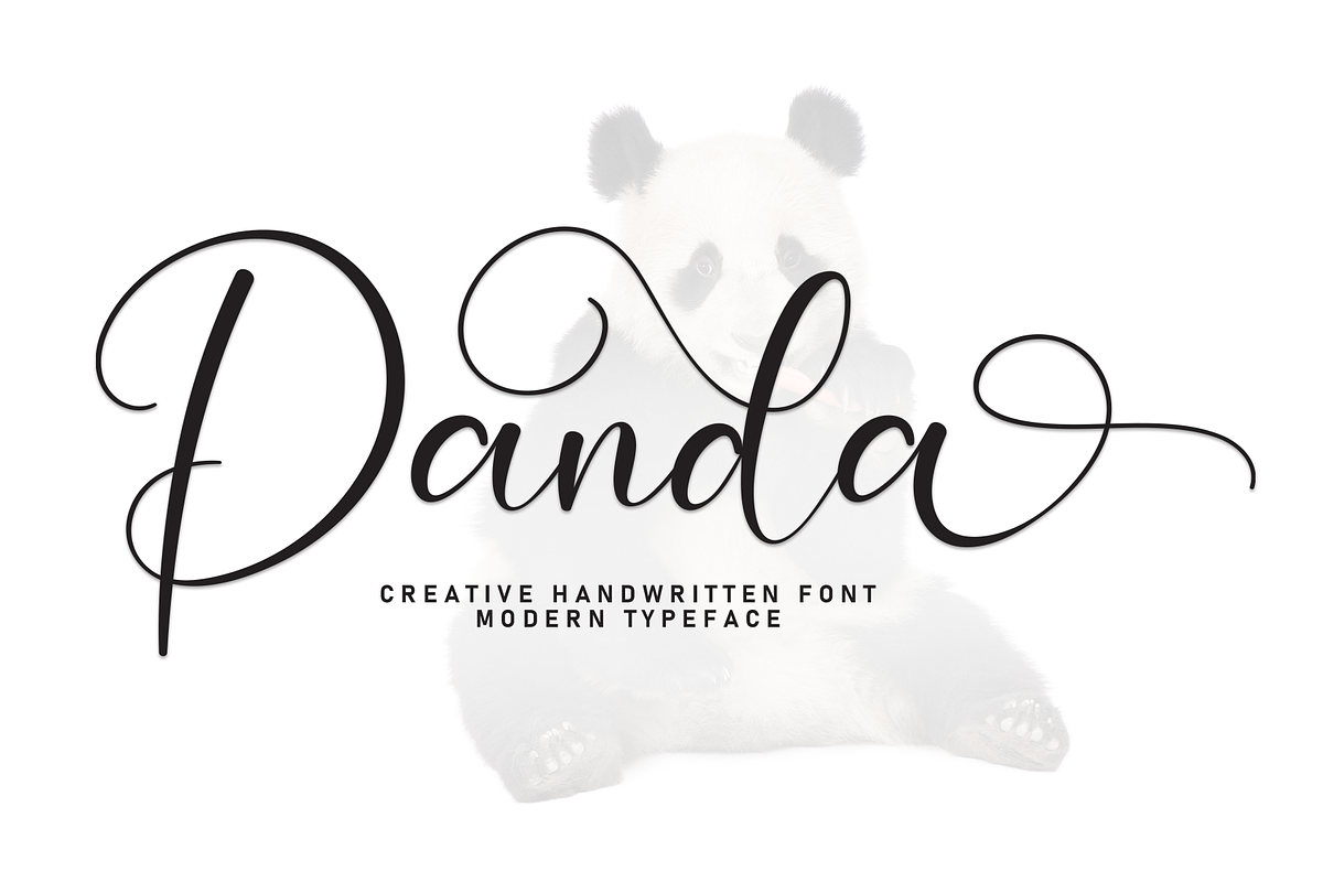 Panda | Script Font, a Handwritten Font by Scratchones (Photo 1 of 9)