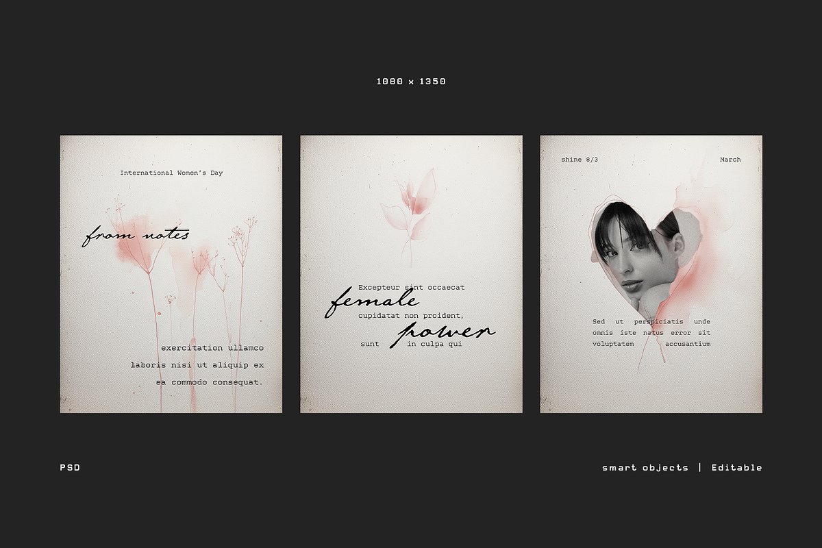 Soft Feminine Social Media Templates, a Social Media Template by Filip Studio (Photo 4 of 7)