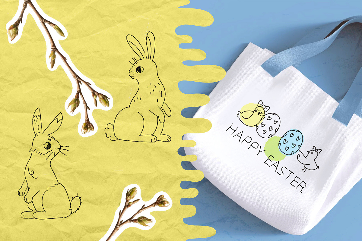 Easter Doodles & Decorative Frames, a Seasonal Illustration by Schumacher Shop (Photo 9 of 11)