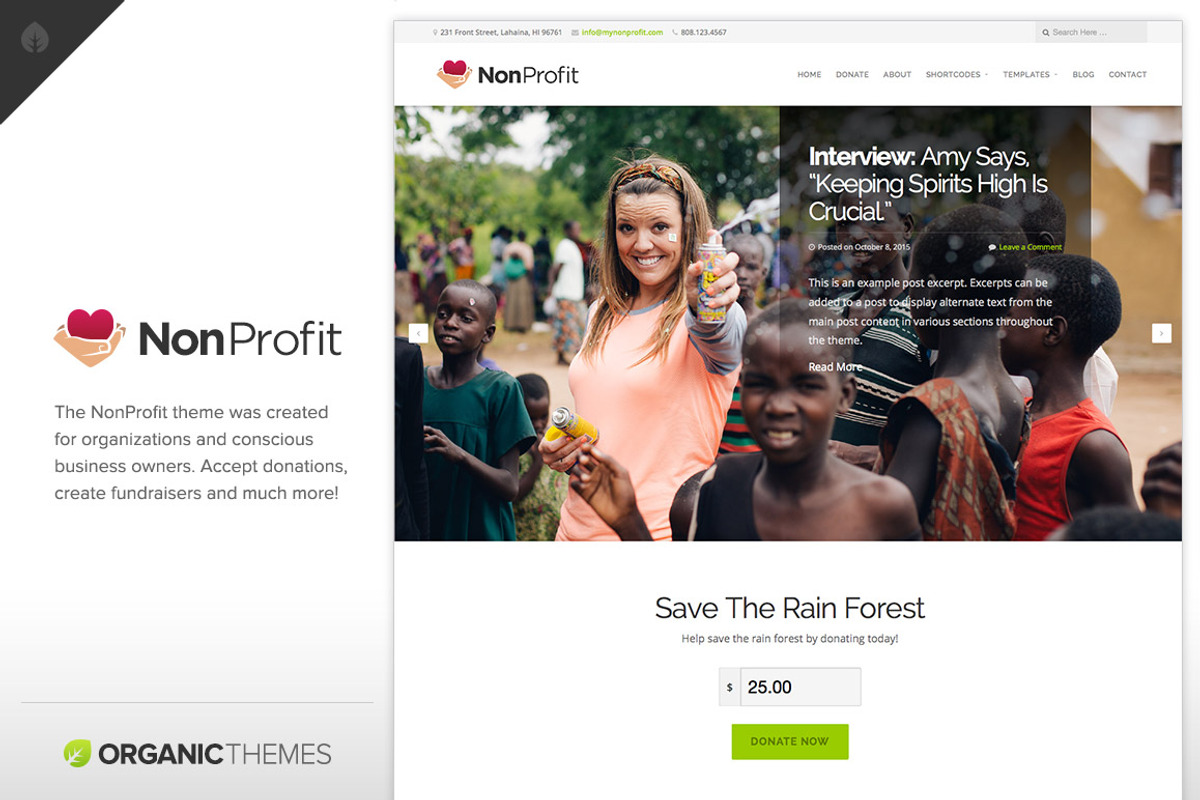 NonProfit Theme, a WordPress Template by Organic Themes